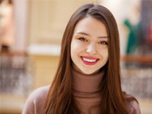 closeup of woman smiling 