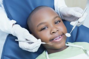 little boy at dentist